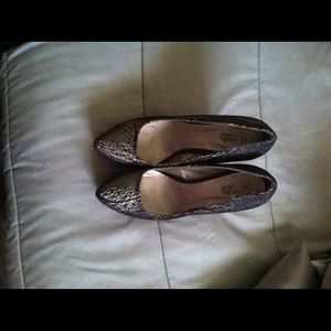 Gold and Black Shoes