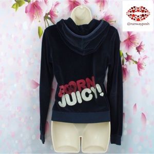 VELVET HOODIE "BORN JUICY".