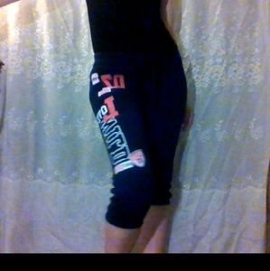 Dark blue graphic carpri sweatpants