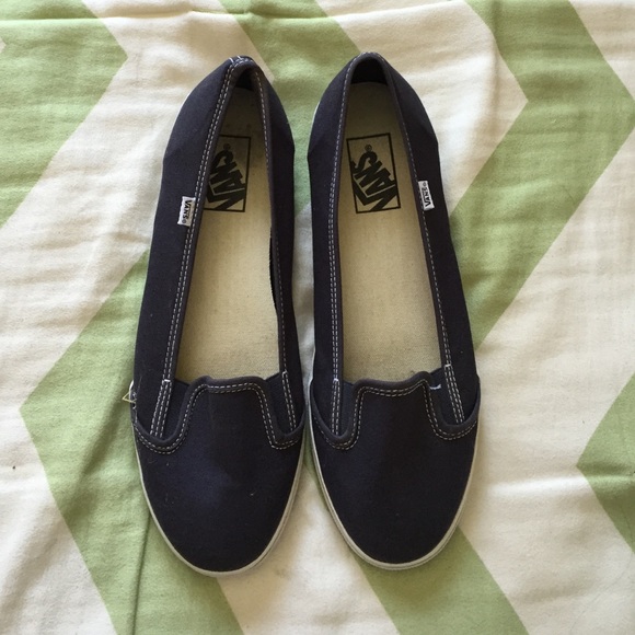 Blue vans flats