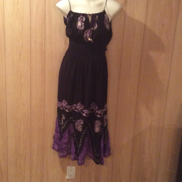 Purple and gold dress