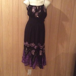 Purple and gold dress