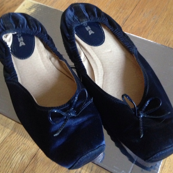 Satin Blue Ballet shoes