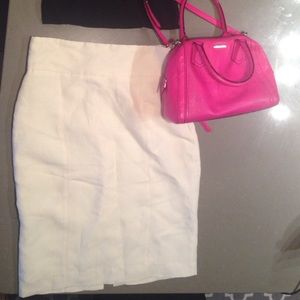 Zara white linen skirt