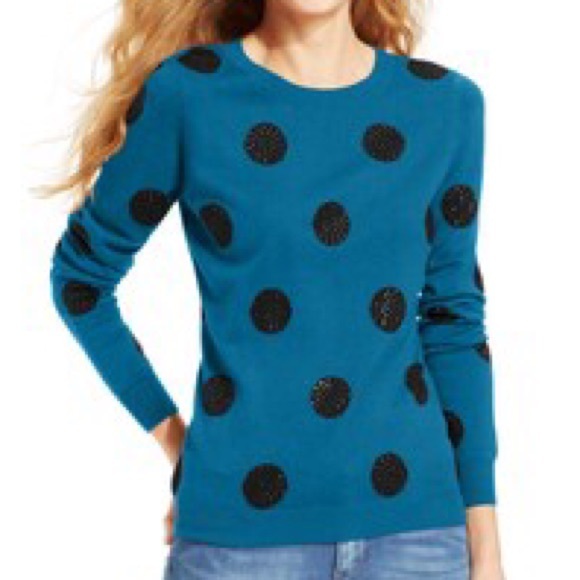 Grace Elements Polka Dot Long Sleeve Sweater