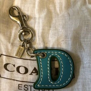 Coach D keychain/fob nwot