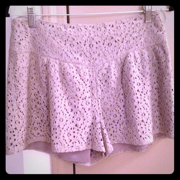 High waisted lace shorts