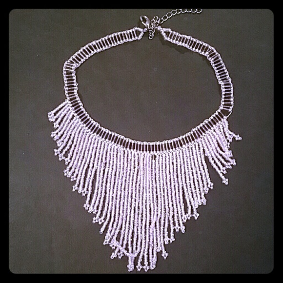 Glass waterfall necklace