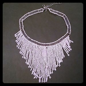 Glass waterfall necklace