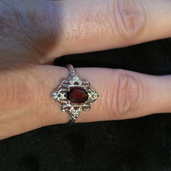Sterling Silver Genuine Garnet - Picture 4 of 4