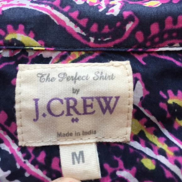 ❌SOLD❌J Crew Perfect Shirt in pink paisley - Picture 4 of 4