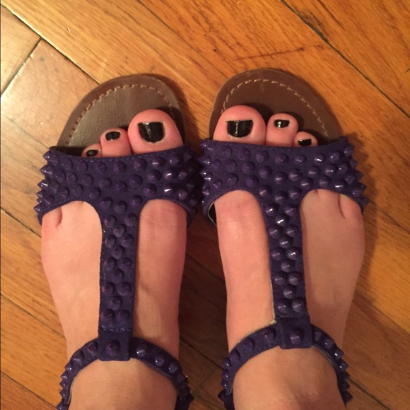 Steve Madden spiked blue sandals