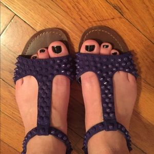 Steve Madden spiked blue sandals