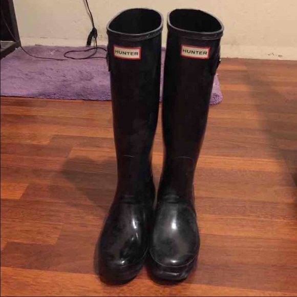 🌕🌕🌕SOLD🌕🌕🌕Black shiny hunter boots