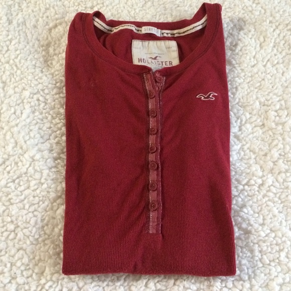 HOLLISTER LNGSLV STRETCH FIT HENLEY