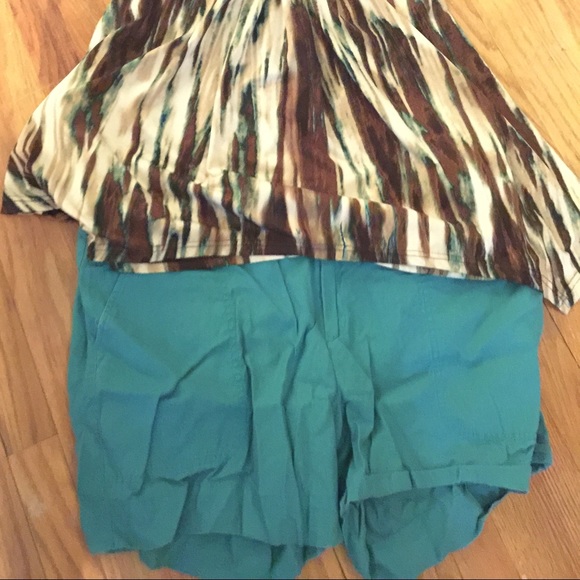 Teal shorts from The Gap