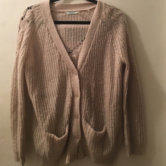 Kimchi Blue Sweaters - Beige colored long sleeve cardigan PRICE FIRM