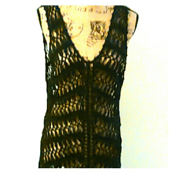 Bebe knee length embroidery sweater dress