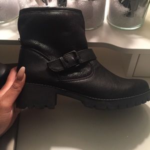 Black ankle booties
