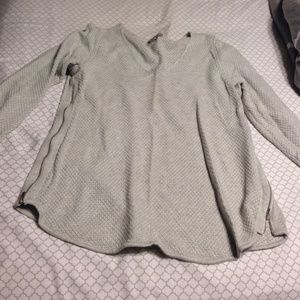 Light grey side zip sweater