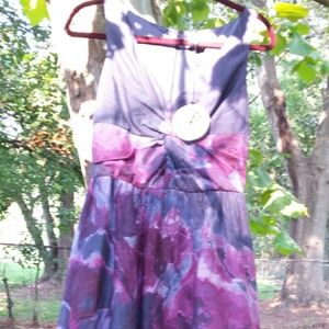 Women's "water color" cotton/silk dress.