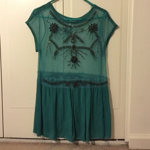 Free People beaded fancy tunic