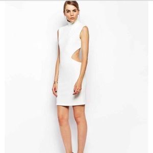 White dress with side cut outs