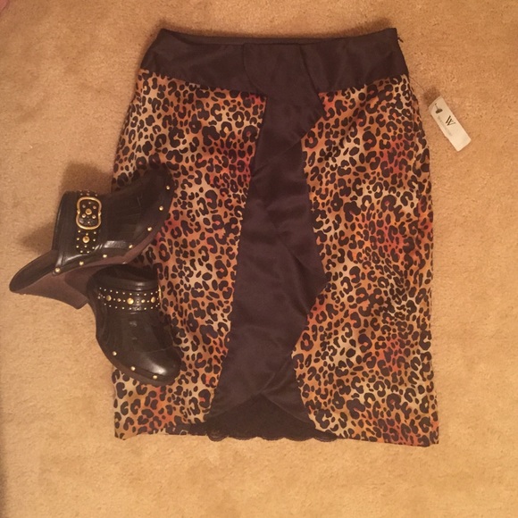 NWT Leopard Print Skirt