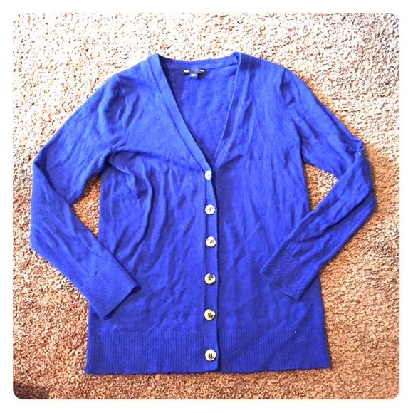 Royal blue gap cardigan