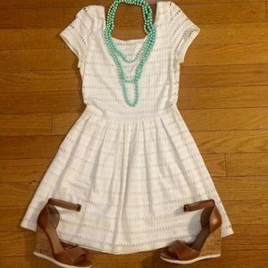 Cute white cotton eyelet Aqua dress