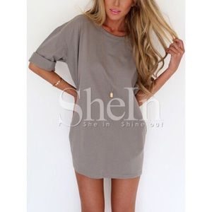 NWT Casual Gray Sexy T-Shirt Dress