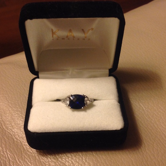 Lab-Created Sapphire Cushion-cut Sterling Silver