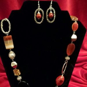 Necklace and matching earrings