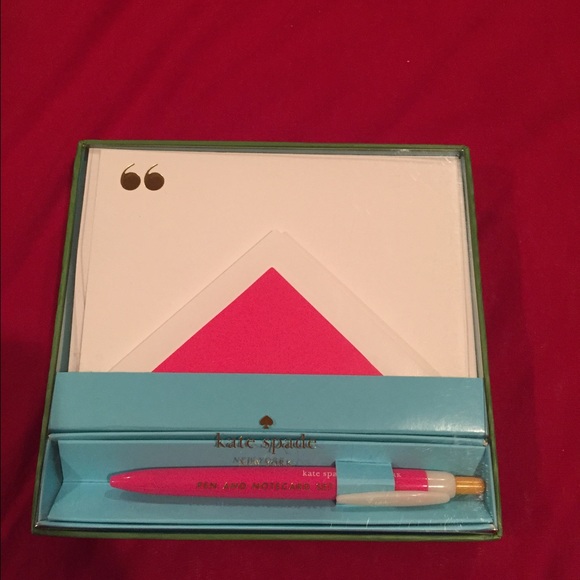 Kate Spade pen and notecard set