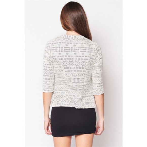 Ethnic Print Woolen Blazer - Picture 2 of 4