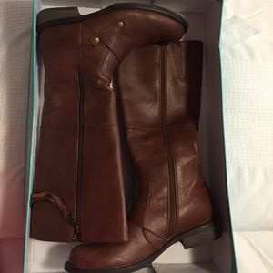 M2 by Miz Mooz Faux Leather Brown Boots Size 7