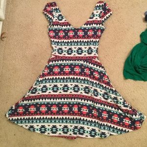 Aztec skater dress