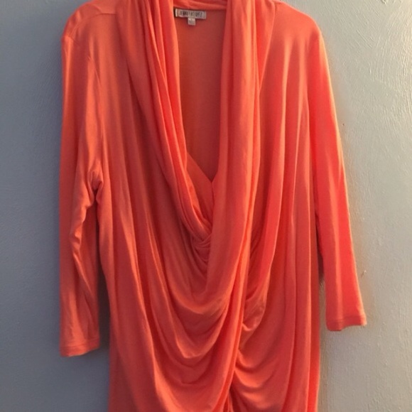Orange drape top