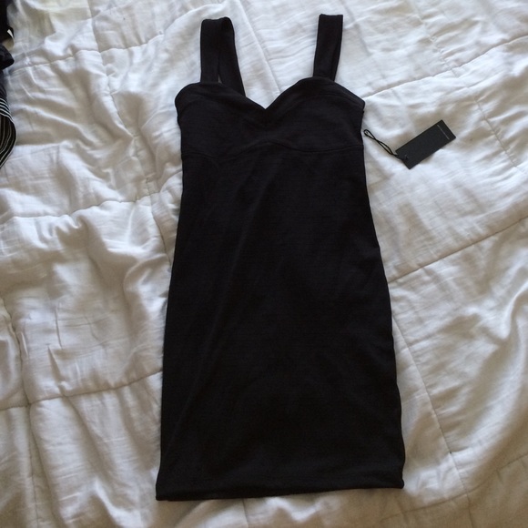 All black short tight dress