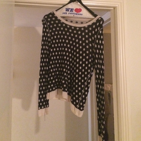 Reversible Kenzie polkadot long sleeve shirt