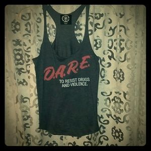 D.A.R.E. Racer back tank, barely worn
