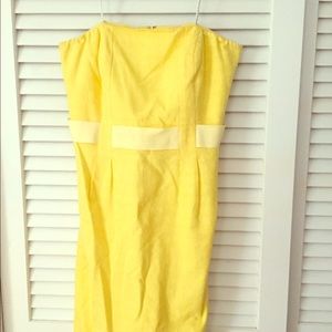 Yellow Strapless Size 14 Lilly Pulitzer Dress