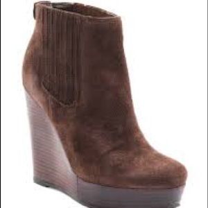 Michael Kors Emory Wedge Brown Suede