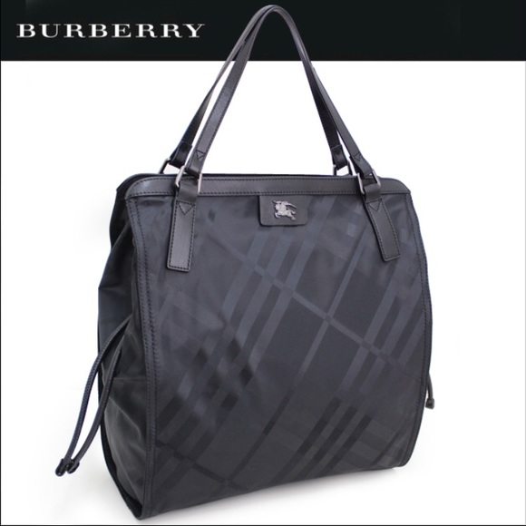 Burberry Handbags - Large Black Burberry Tote