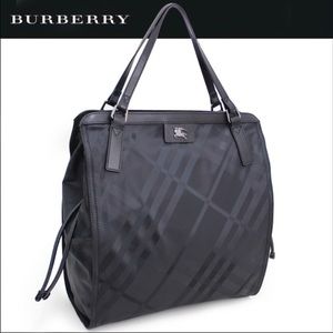 Large Black Burberry Tote