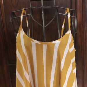 Summer mustard yellow sleeveless top