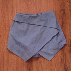 Asymmetrical Denim Skort