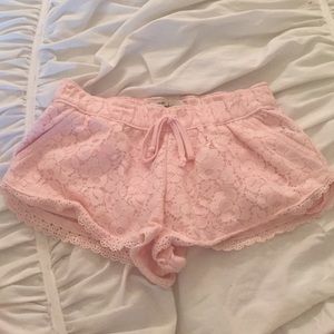 Abercrombie Pink Lace Shorts