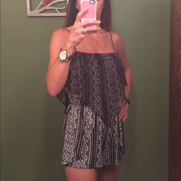 Black and white romper