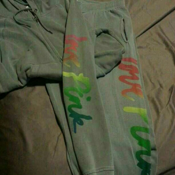 PINK hoodie and capris sz lg